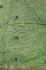 Pista Green Mul-Chanderi