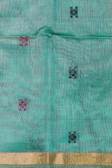 Turquoise Green Mul-Chanderi