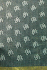 Olive Geen Linen with Floral Print