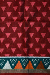 Maroon Pochampally Ikkat