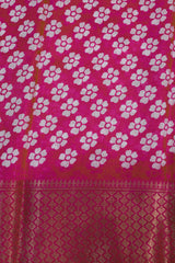 Royal Pink Printed Cotton Saree
