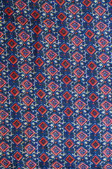 Red Moss Silk (Mirror Work) with Bandhini Print