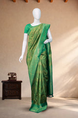 Pista Green Semi-Banaras Silk