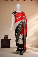 Black Semi Jute silk