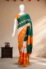 Mango Yellow Semi Jute silk