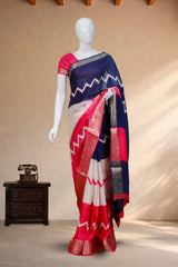 Royal Pink Semi Jute silk
