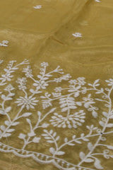 Golden YellowTissue -Chikankari