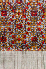 Chocolate Brown Tussar Silk