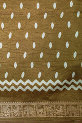 Bottle Olive Green Jute Silk