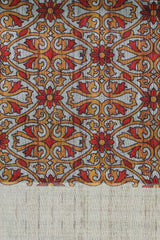 Teal Blue Tussar Silk