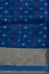 Navy Blue Zari Kota Cotton