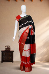 Red Semi jute silk