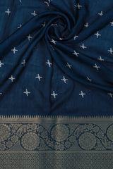 Navy Blue Art Silk