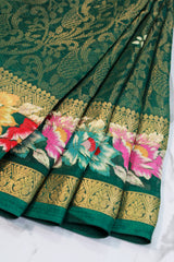 Bottle Green Banarasi Art Silk