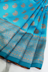 Teal Blue Banarasi Art Silk