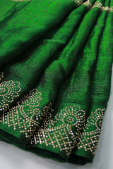 Bottle Green Space Silk