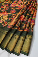Bottle Olive Green Dola Silk