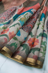 Brown Linen Cotton