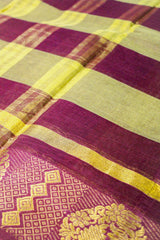 Copper Big Checks - Pure Cotton Saree (Without Blouse)