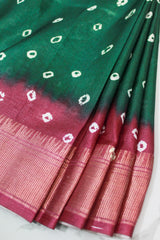 Deep Green Dola Silk