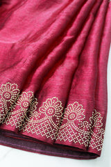 Deep Wine Space Silk