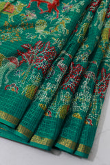 Emarald Green Kota Rich Pallu