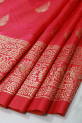 Chilli Red Georgette Banarasi