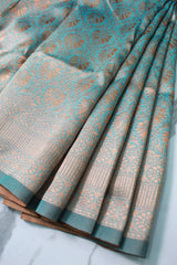 Ice Blue Semi-Banarasi