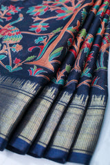 Ink Blue Dola Silk