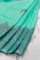 Aqua Blue Kota Cotton