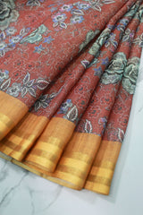 Rust Brown Kota Tussar