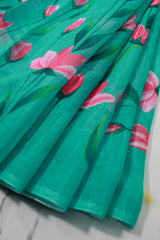 Turquoise Blue Linen Cotton