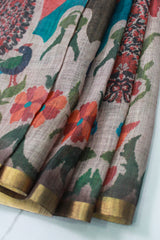 Maroon Linen Cotton
