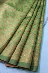 Moss Green Semi-Banaras