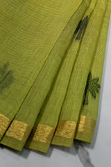 Pista Green Mul-Chanderi