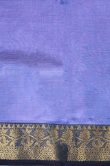 Plain Lavender Pure Cotton Saree (Wthout Blouse)