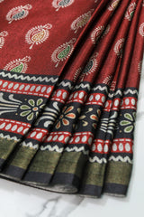Maroon Pochampally Warli