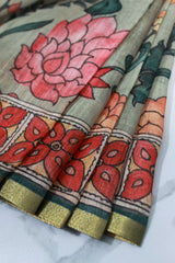 Sage Green Linen Chanderi