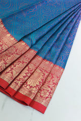 Peacock Blue Semi-Patola