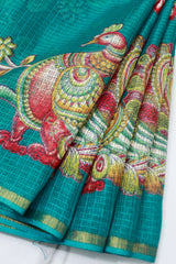 Annapakshi Teal Blue Kota Cotton