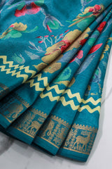 Pine Green Jute Silk