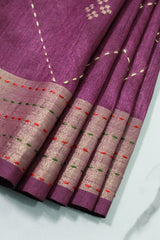 Purple Tussar Silk