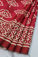 Mulberry Red Viscose Chanderi