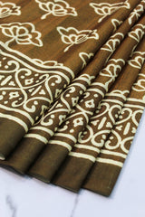 Olive Green Viscose Chanderi