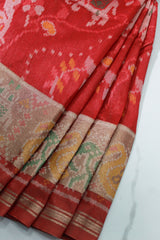 Royal Pink Zari Kota Cotton