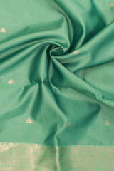 Pista Green Semi-Banaras Silk