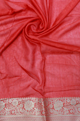 Red Semi jute silk