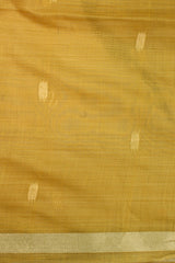 Golden Tissue Silk with Paithani Print