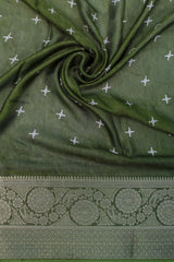 Olive Green Art Silk