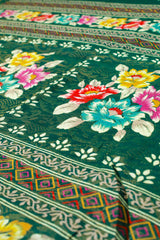 Bottle Green Banarasi Art Silk